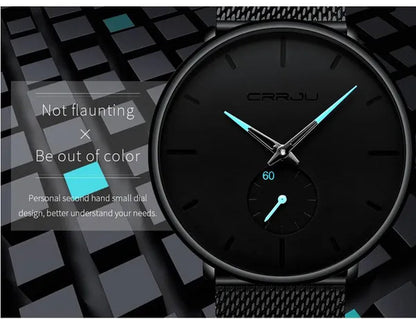 Fashion Mens Watches Top Brand Luxury Quartz Watch Men Casual Slim Mesh Steel Waterproof Sport Watch Relogio Masculino