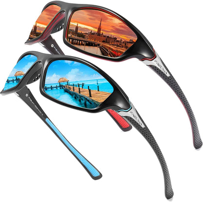 Sports Polarized Sunglasses for Men Cycling Driving Fishing UV400 Protection