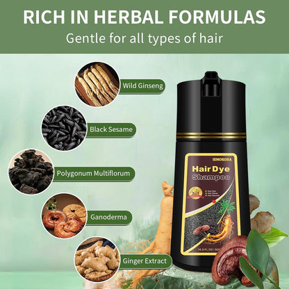 Dark Brown Hair Dye Shampoo 3 in 1 for Gray Coverage, Instant Natural Hair Color Shampoo Para Canas Mujer, Semi-Permanent Shampoo Hair Dye Gifts for Men Women Dad Mom 500Ml