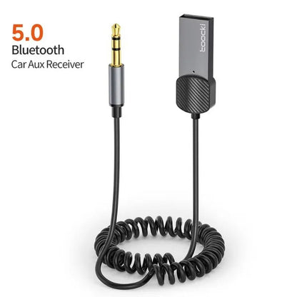 Toocki USB Bluetooth 5.0 Aux Adapter Wireless Car Receiver 3.5Mm Jack Audio Handsfree for Car Kit Speaker Transmitter