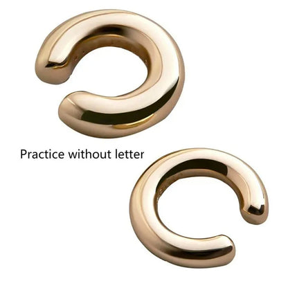Fashionable and Simple Metal Gold Female Cartilage Clip Ear Round Ear Cuff Beautiful Girl Jewelry Earrings