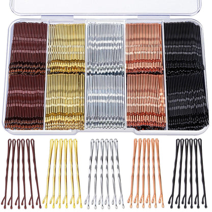 Bobby Pins, 250 Pcs 2Inch Bobby Pins Bulk for Women Girls, Silver, Black, Blonde, Brown - Secure Hold, Hair Pins with Storage Box, All Hair Types