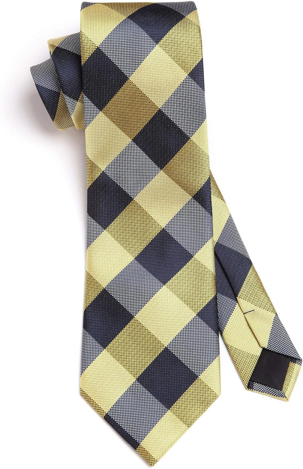 Ties for Men Formal Business Plaid Checked Mens Ties and Pocket Square Set Classic Wedding Necktie Handkerchief