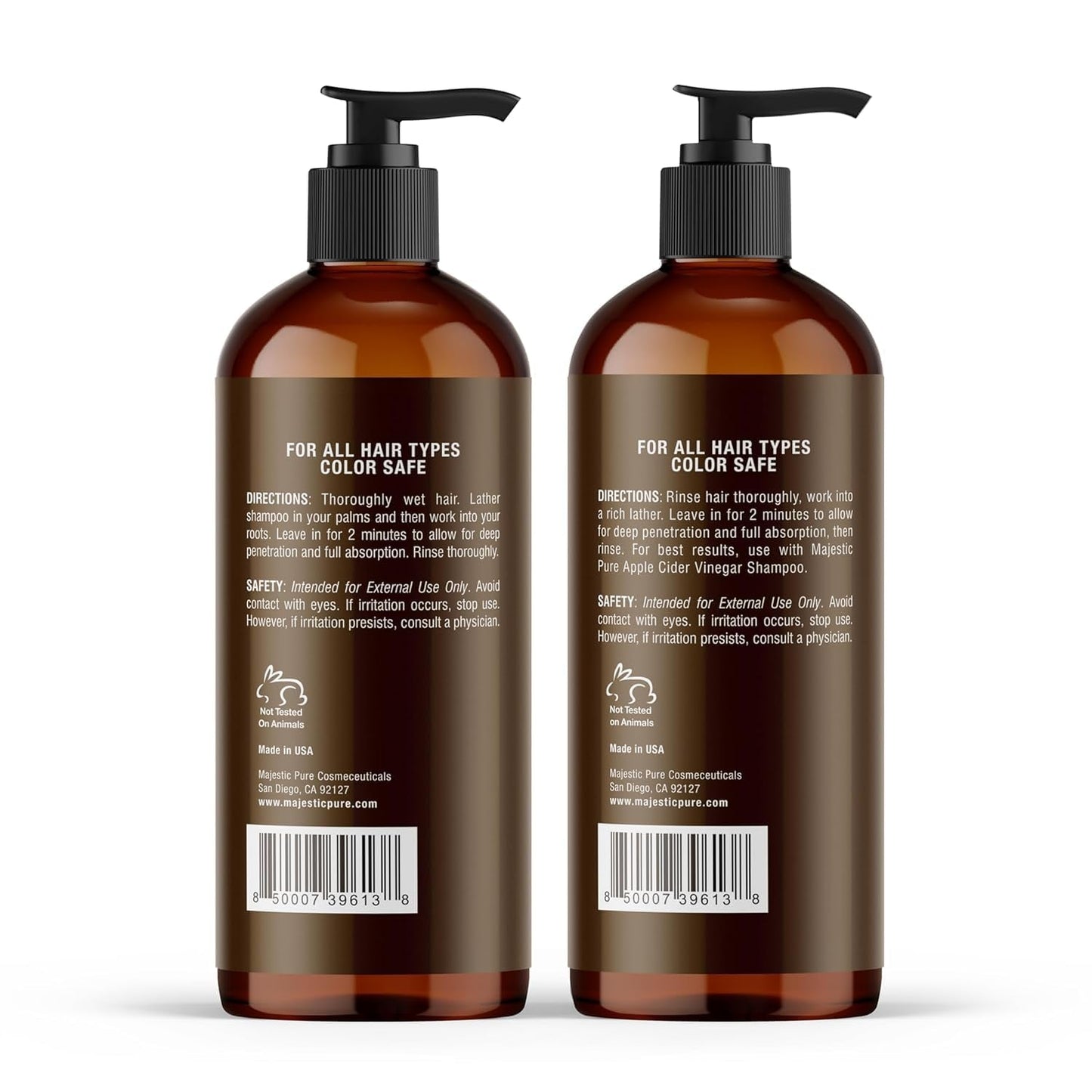 Apple Cider Vinegar Shampoo and Avocado Coconut Conditioner Set - Restores Shine & Reduces Itchy Scalp, Dandruff & Frizz - Sulfate Free, for All Hair Types, Men and Women - 2 X 16 Fl Oz