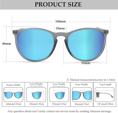 Vintage round Polarized Sunglasses for Women Men Classic Retro Trendy Designer Style Sun Glasses UV400 Protection