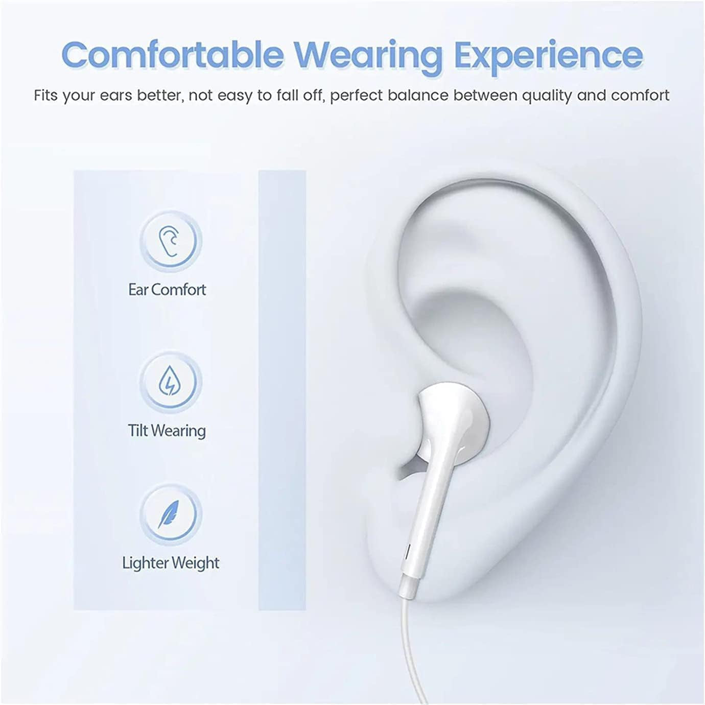 2 Pack Wired Iphone Earbuds/Wired Headphones with 3.5Mm Wired Earphones[Mfi Certified] with Microphone Volume Control Compatible for Iphone,Ipad,Ipod,Computer,Mp3/4,Android Most 3.5Mm Audio Devices