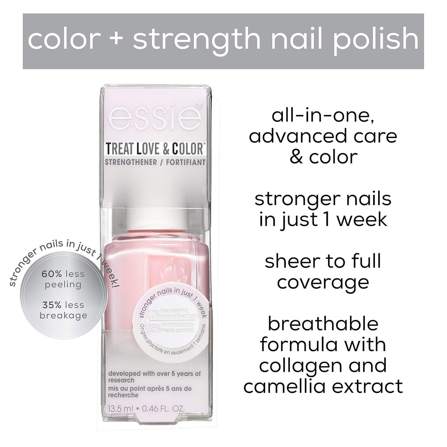 Treat Love & Color Nail Polish, Power Plunge, 0.46 Fl Oz (Packaging May Vary)