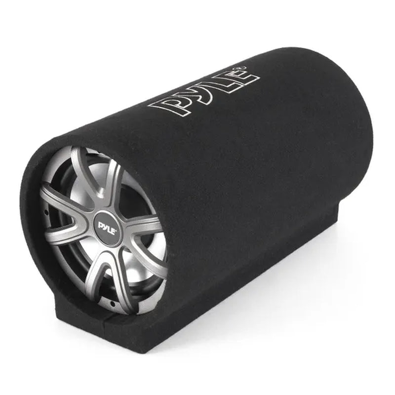 Pyle Car Audio 10 Inch 500W Carpeted Subwoofer Tube Speaker, Rear Vented Design