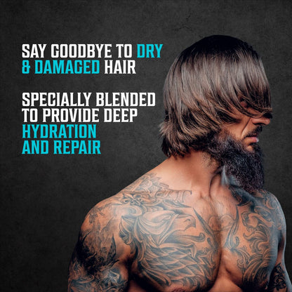 Hydrating Hair Oil for Men - Mens Hair Oil Men with Vitamin E Dry Hair Oils with Argan Oil - Sunflower Seed Oil Hair Serum Repair, Hidrate Hair Treatment Oils (3.38 Fl Oz)