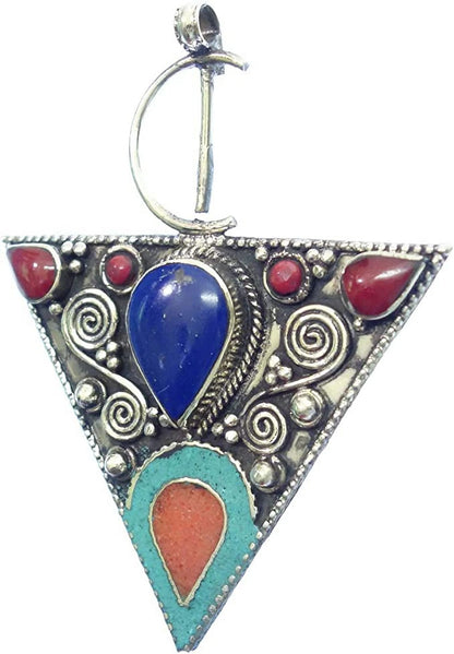 Womens Jewelry 925 Silver Plated Pendants Turquoise Coral Gemstone Birthstone Fashion Jewelry Anniversary Birthday Gifts for Mom Her