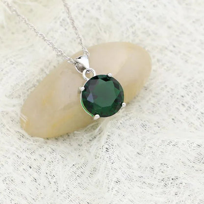 925 Sterling Silver Bridal Jewelry Sets Green Emerald Drop Earrings Ring Pendant Necklace Bracelet 4pcs Birthday Gift for Women