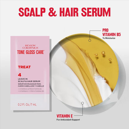 Colorsilk Tone + Gloss + Care Demi Permanent Hair Color, Dye Kit with Leave-In Scalp and Haircare Serum, 2X Shinier, 4X Stronger, 1 Black, 4.5 Fl Oz