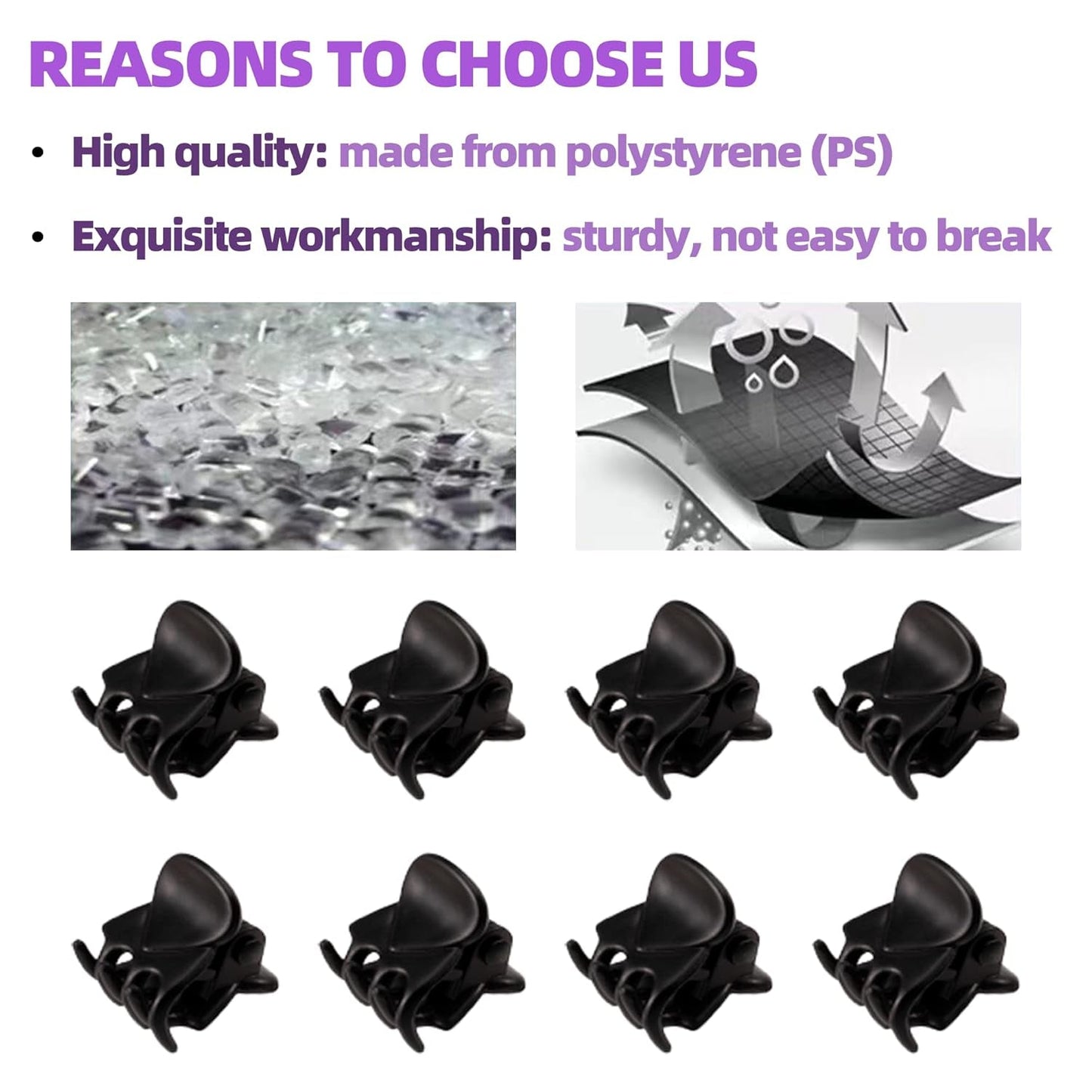 Kids Mini Hair Clips 45 Pcs Black 1/2 Inch Micro-Mini Size Claw Clips for Girls and Boy, Non-Slip Women Hair Accessories Clamp Bangs Tiny Strong Grip Baby Jaw Clip Very Small Hair Clips.