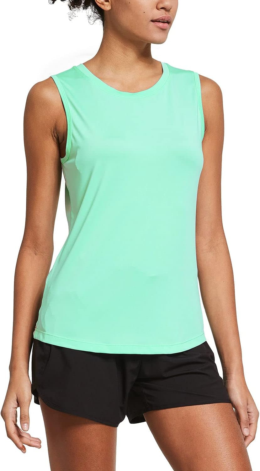 Workout Tank Tops for Women Sleeveless Running Loose Fit Yoga Tops Active Shirts Pickleball Sports Gym Exercise