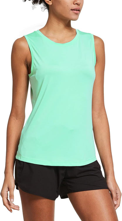 Workout Tank Tops for Women Sleeveless Running Loose Fit Yoga Tops Active Shirts Pickleball Sports Gym Exercise