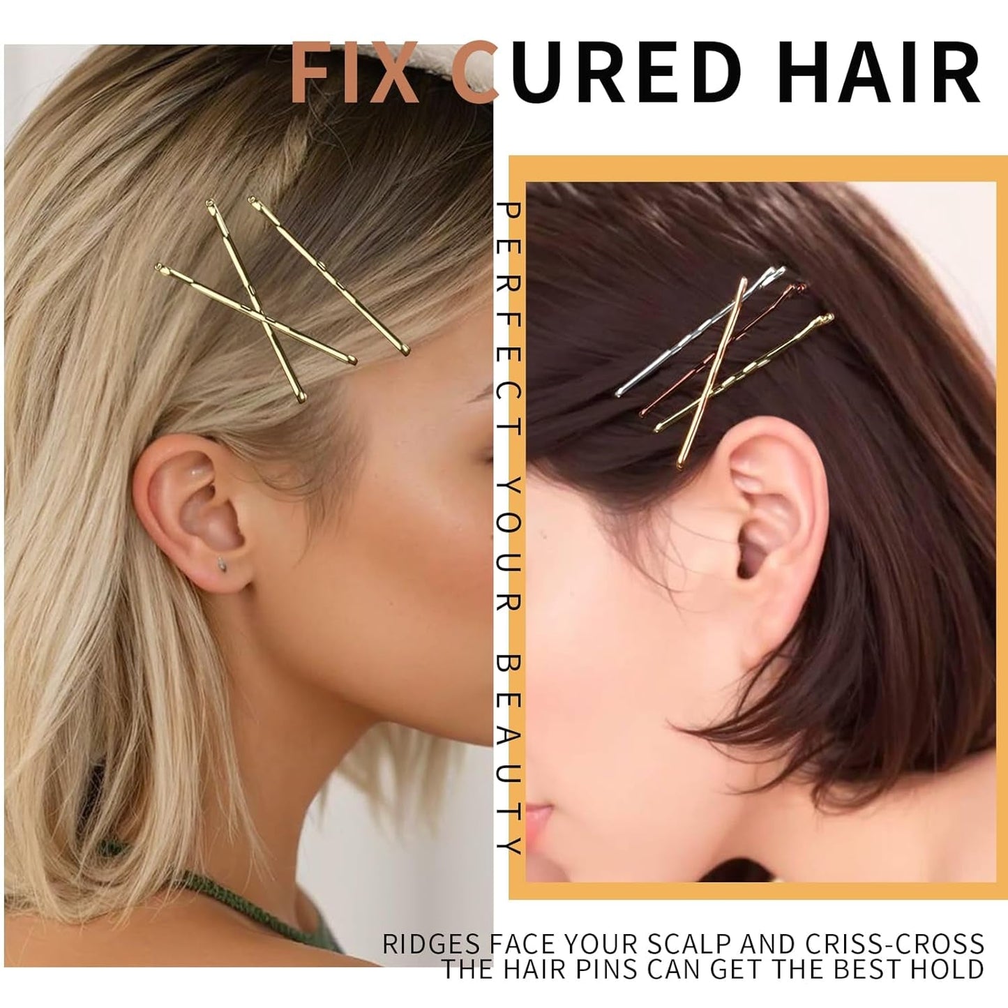 Bobby Pins, 250 Pcs 2Inch Bobby Pins Bulk for Women Girls, Silver, Black, Blonde, Brown - Secure Hold, Hair Pins with Storage Box, All Hair Types