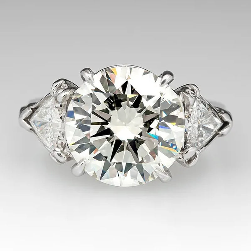 Women's Ring 925 Sterling Silver Natural 2.0ct Diamond Moissanite Round Cut Wedding Engagement Rings for Women Jewelry