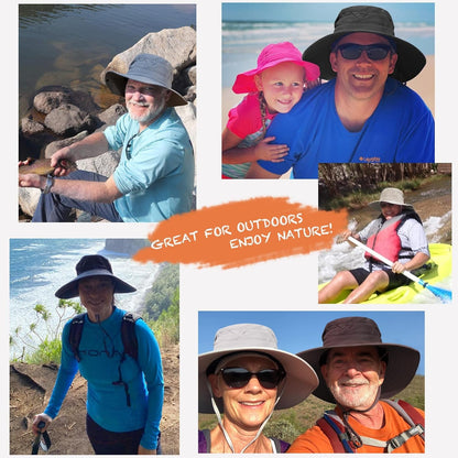 Sun Hats for Women Men UV Protection Summer Hat Wide Brim Packable UPF50 Cowboy Hat Hiking Fishing Hats