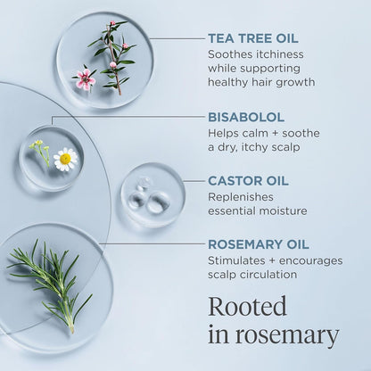 Scalp Revival Rosemary Pre-Wash Oil, Hair and Scalp, Dry Scalp Treatment for Stronger and Longer Hair, Soothe Dry Scalp, Lipids and Vitamins, Deep Moisture, Vegan, Cruelty-Free, 3.4 Fl Oz