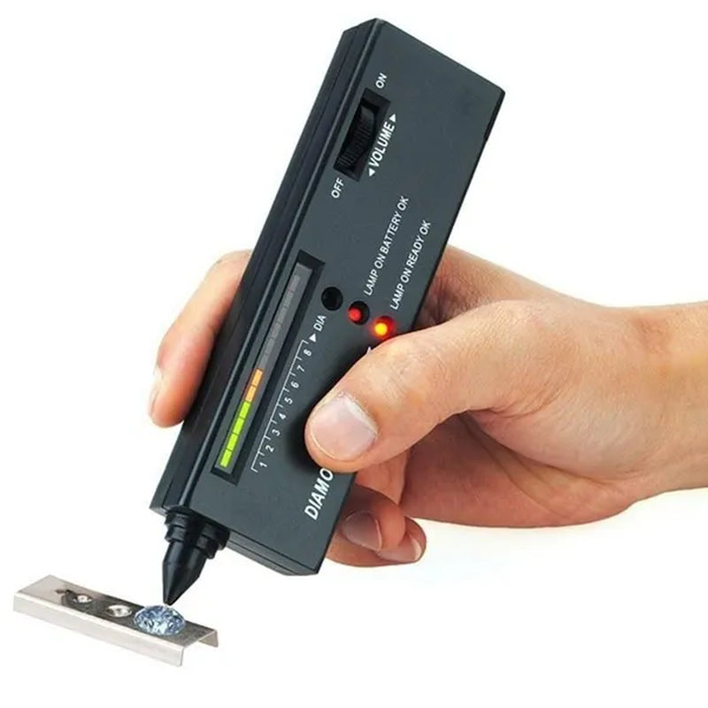1PC Diamond Tester Gemstone Gem Selector Jewelry Watcher Tool LED Diamond Indicator Test Pen(Without Battery)