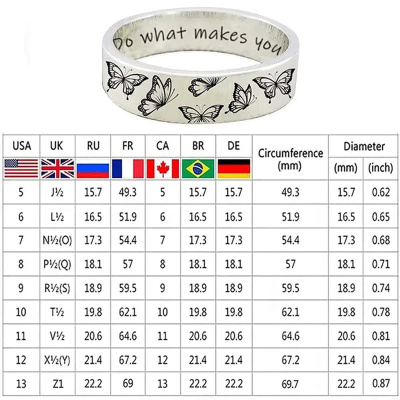 Women's Butterfly Ring, No Diamonds Butterfly Ring, 925 Sterling Silver Engagement Ring, Wedding Rings, Fashion Jewelry, Size 5 6 7 8 9 10