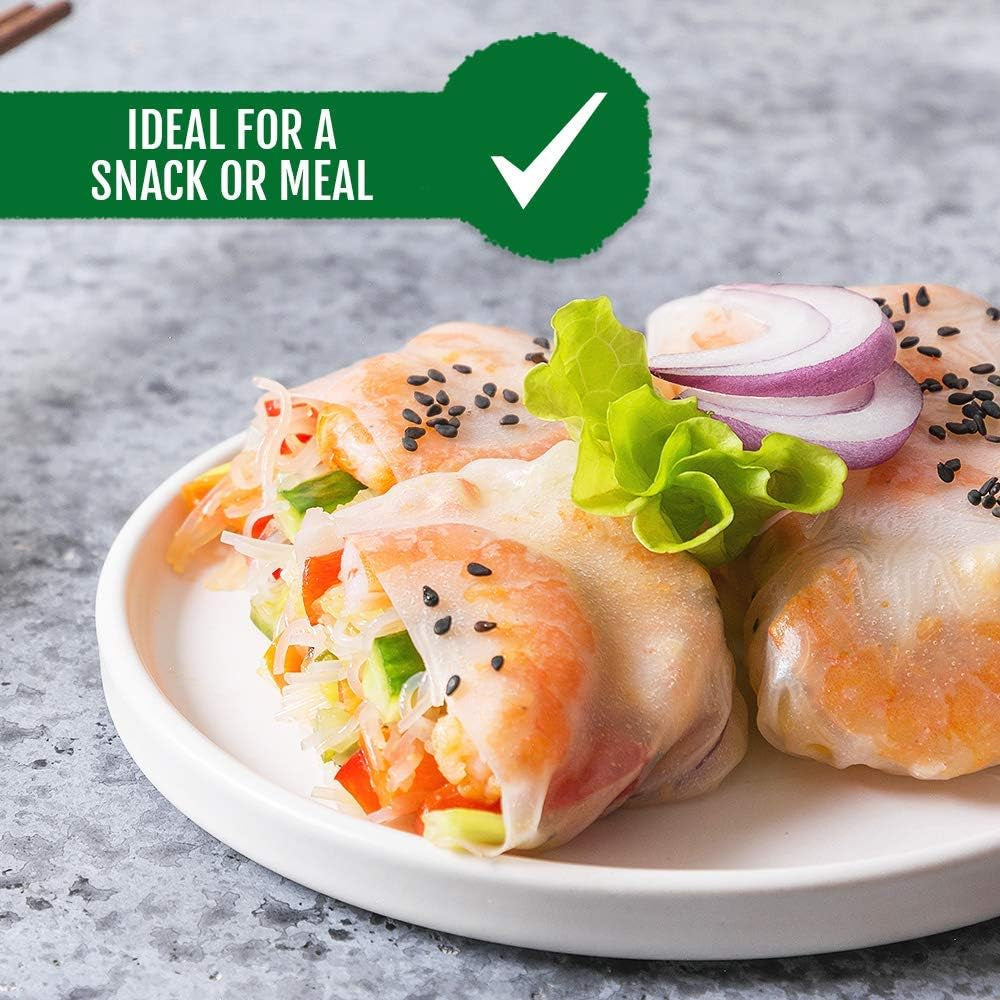 [Round] White Rice Paper Wraps 3 Pack | Perfect for Fresh Spring Rolls & Dumplings | Non-Gmo, Gluten-Free, Vegan & Paleo | Kosher for Passover Kitniyot