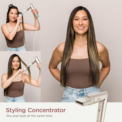 HD435 Flexstyle Air Styling & Drying System, Powerful Hair Blow Dryer & Multi-Styler with Auto-Wrap Curlers, Curl-Defining Diffuser, Oval Brush, & Concentrator Attachment, Stone
