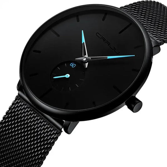 Fashion Mens Watches Top Brand Luxury Quartz Watch Men Casual Slim Mesh Steel Waterproof Sport Watch Relogio Masculino