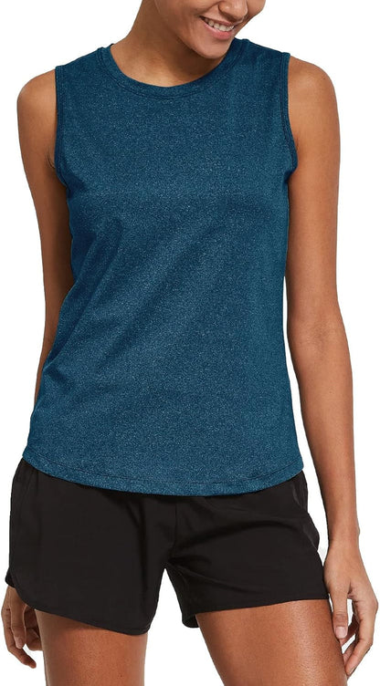 Workout Tank Tops for Women Sleeveless Running Loose Fit Yoga Tops Active Shirts Pickleball Sports Gym Exercise