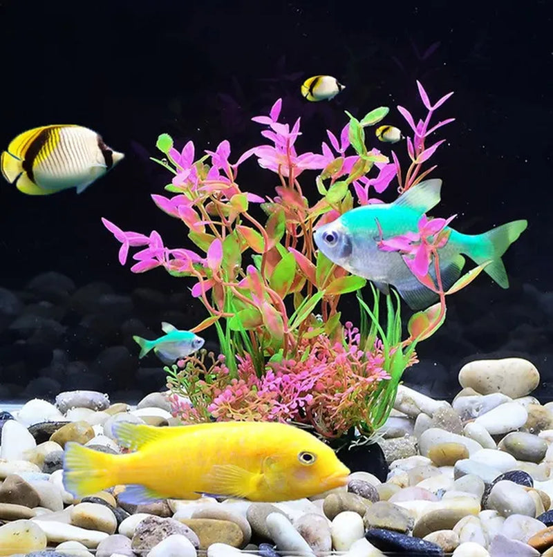 11 Kinds Artificial Aquarium Decor Plants Water Weeds Ornament Aquatic Plant Fish Tank Grass Decoration Accessories 14cm