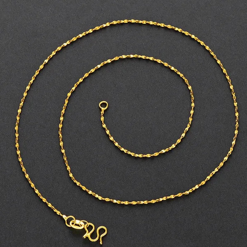 7PCS Mix 18K Gold 925 Sterling Silver Men's Link Necklace Women's Chain Jewelry Link Necklace Set Chains+Lobster Clasps 925 Tag 1/3/5/7PCS