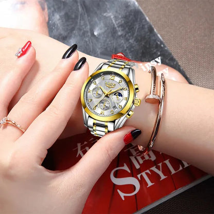 LIGE Luxury Ladies Watch Women Waterproof Rose Gold Steel Strap Women Wrist Watches Top Brand Bracelet Clocks Relogio Feminino