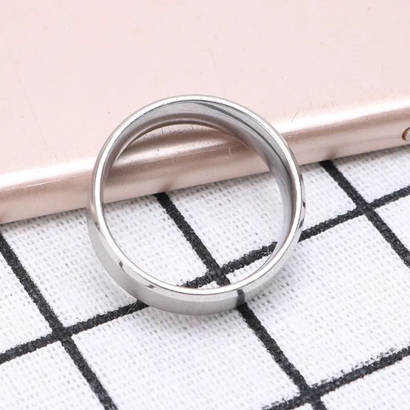 Fuck off Retro Steel Ring Black Silver Tone Male Simple Rings Jewelry Accessories Gifts