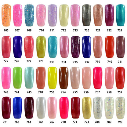Soak-Off UV LED Gel Polish Nail Art Manicure Lacquer Deep Pink Color 034