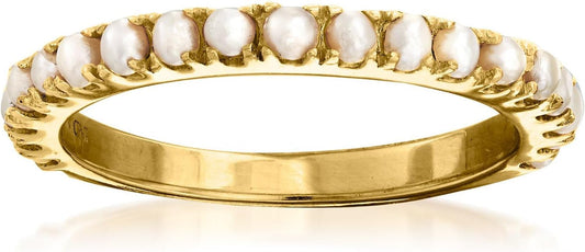 2Mm Cultured Pearl Ring in Silver