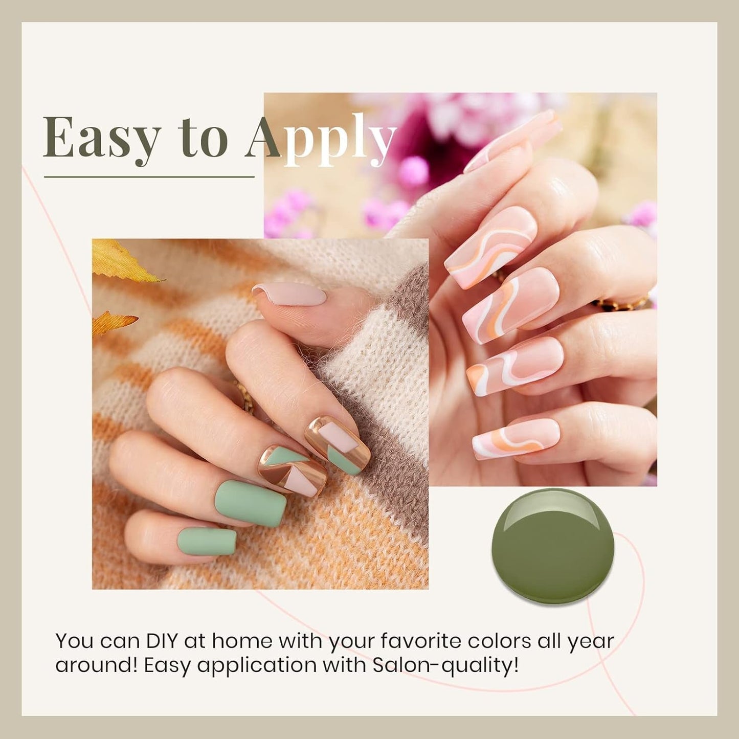 SOUTHERN BELLE Glitter Nude Gel Polish Set - 6 Pcs Coral Green Light Blue Gel Polish Kit Soak off Uv Nail Gel Base and Top Coat Needed Varnish Salon Nail Art Design