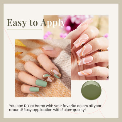 SOUTHERN BELLE Glitter Nude Gel Polish Set - 6 Pcs Coral Green Light Blue Gel Polish Kit Soak off Uv Nail Gel Base and Top Coat Needed Varnish Salon Nail Art Design