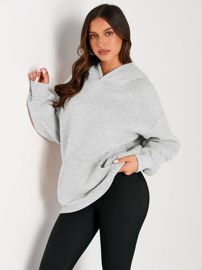 Womens Oversized Hoodies Fleece Sweatshirts Sweaters Spring Outfits 2025 Pullover Fall Winter Clothes