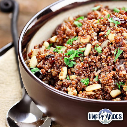 Red Quinoa, Non-Gmo & Gluten, Whole Grain Rice Substitute, Ready to Cook Food for Oats & Seeds Recipes, Healthy Meal with Vitamins & Protein, Best Value, 3 Lb