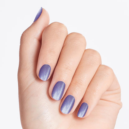 Nail Lacquer Nail Polish | Opaque Light Blue Purple Shimmer Chip Resistant Nail Polish | Vegan, Fast Drying, Streak Free