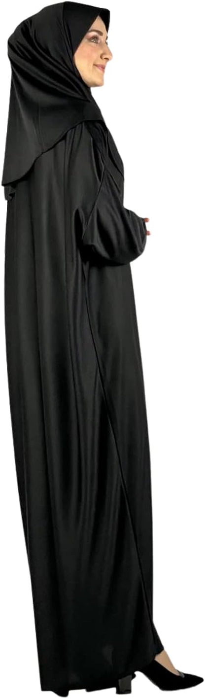 Women Prayer Clothes with Hijab Muslim Outfits Long Robe Abaya Turkish Islamic Dresses Dubai Kaftan with Rosary