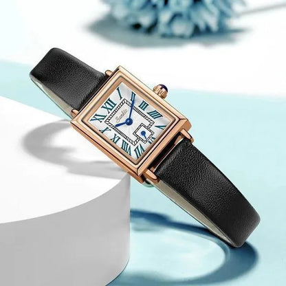 2021 LIGE Brand SUNKTA Women Watches Fashion Square Ladies Quartz Watch Bracelet Set Dial Simple Rose Gold Luxury Women Watches