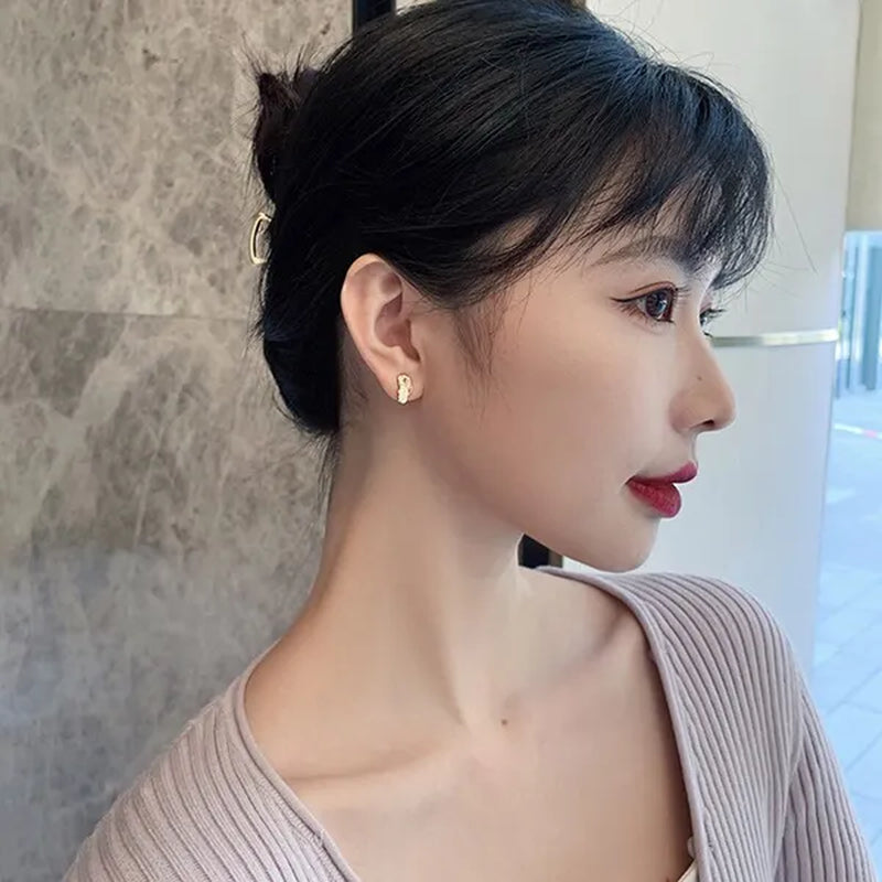 2021 Woman New Creative Mini Shoes Gold Stud Earrings Fashion Jewelry