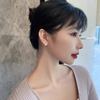 2021 Woman New Creative Mini Shoes Gold Stud Earrings Fashion Jewelry