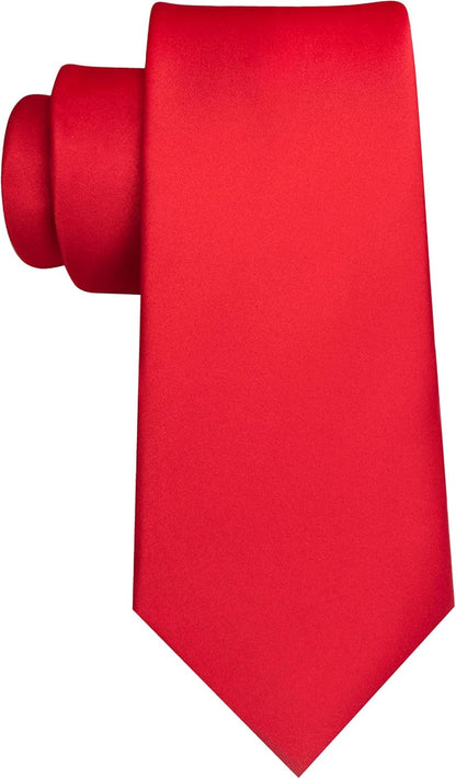 Solid Color Tie Mens Necktie for Business and Wedding