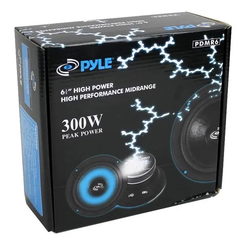 Pyle 6.5" 300W Car Mid Bass Midrange Woofer Audio Speaker 8 Ohm Black (Open Box)