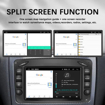 AMPRIME Android 11 GPS +Wifi+Fm/Rds +BT Car Radio Stereo 2 Din 7'' HD Touch Screen Car MP5 Player Autoradio for Para Mercedes-Benz/Clk/W209/E-W210/Clase C/W203/Slk/W170/Clk/C208/W208/M/Ml/W168/G/W463/Viano/W639/Vito/W639/