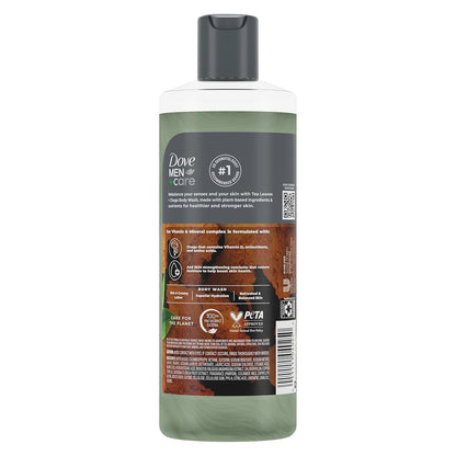 Rebalance Body Wash Tea Leaves and Chaga 4 Count with Vitamin and Mineral Complex Moisturizing Body Wash with Plant Based Ingredients 18 Oz