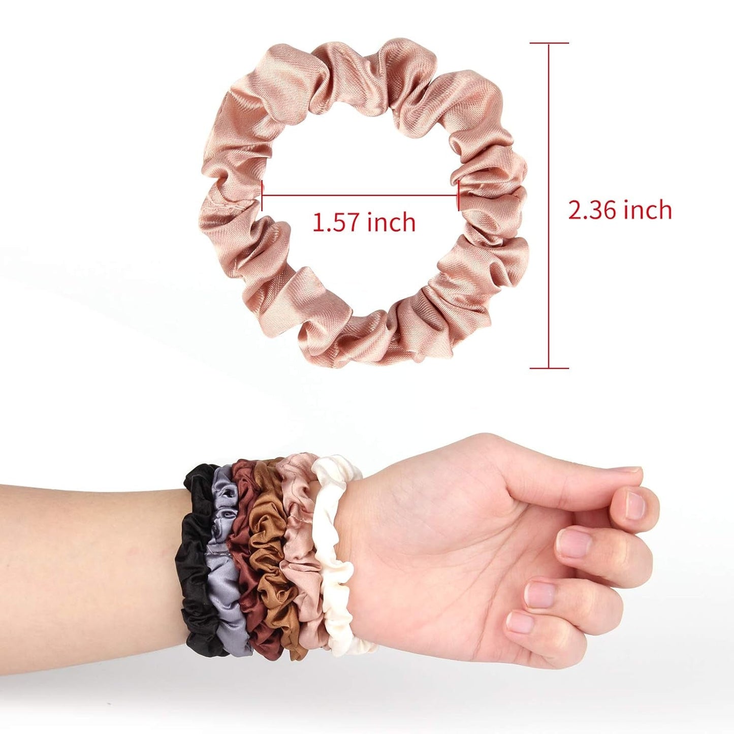 12 Pieces Silk Hair Scrunchies Silk Hair Tie Elastic Ponytail Holders for Women Girls Hair Accessories-002