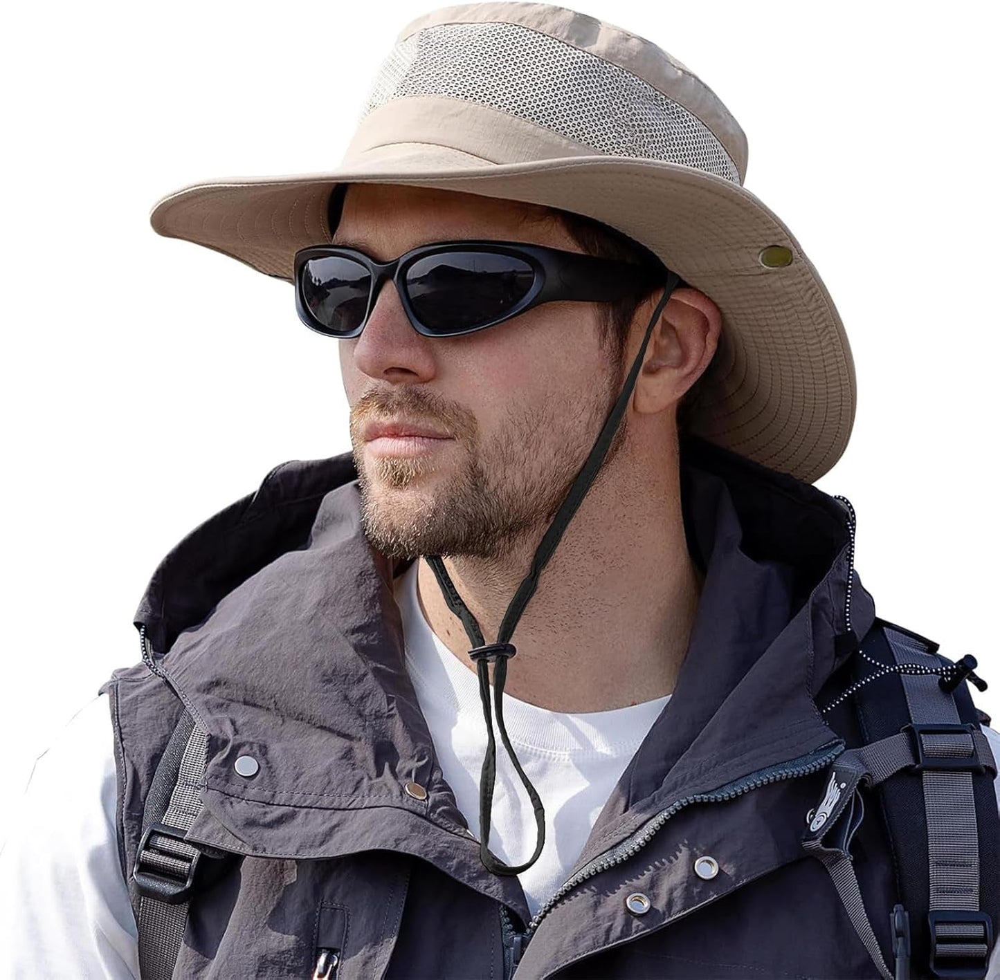 Sun Hats for Men Women Fishing Hat UPF 50+ Breathable Wide Brim for Safari Beach Hiking Garden